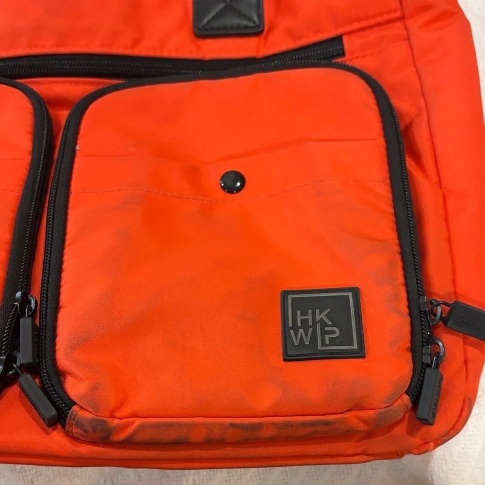 Ihkwip Orange Tote Bag with Dual Front Pockets